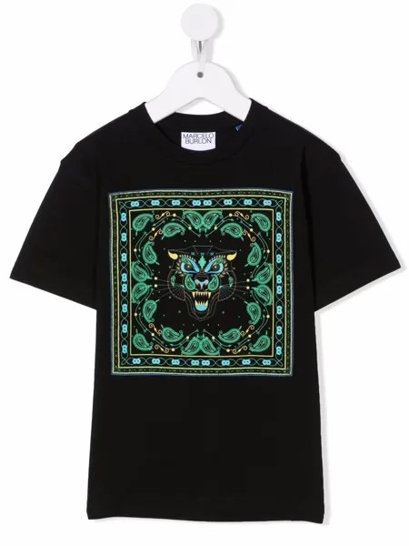 Marcelo Burlon County Of Milan Kids футболка с принтом Bandana Tiger