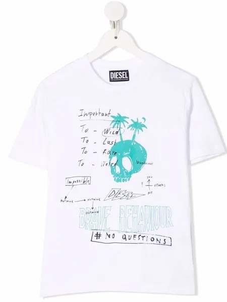 Diesel Kids футболка с графичным принтом