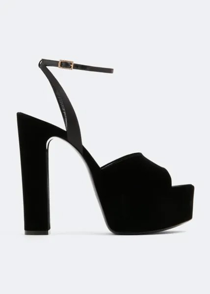 Сандалии SAINT LAURENT Jodie platform sandals, черный