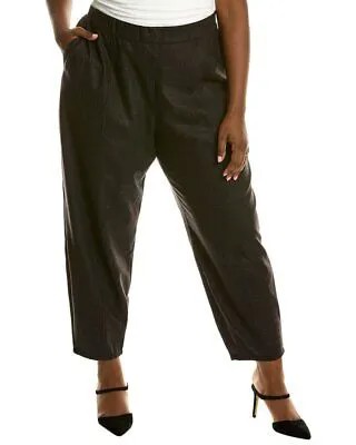 Женские шерстяные фланелевые брюки-фонарики Eileen Fisher Plus