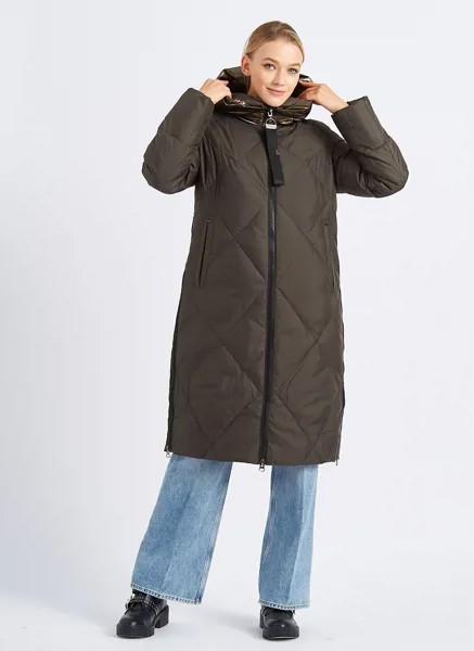 Пальто женское Napoli 56463 коричневое 44 RU
