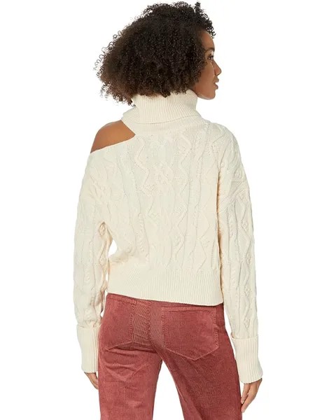 Свитер Paige Cropped Cable Knit Raundi, слоновая кость