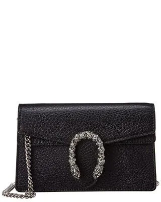 Женская кожаная сумка через плечо Gucci Dionysus Super Mini, черная