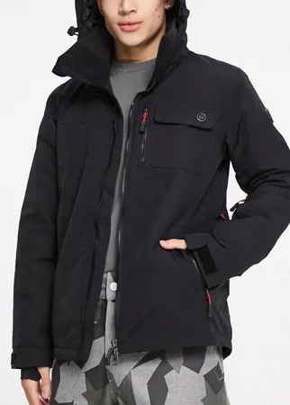 Черная водонепроницаемая лыжная куртка из технологичной ткани Surfanic Missile-Черный цвет