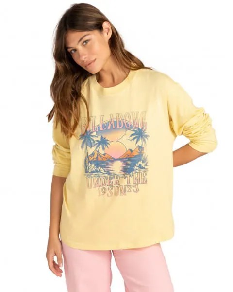 Лонгслив женский Billabong Z3LS06 желтый XL