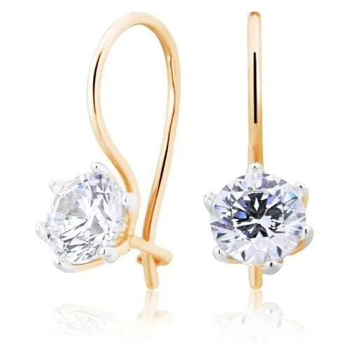 Серьги золотые с фианитами арт. 1125445