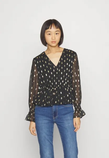 Блузка ONLY Petite ONLANINE WRAP, черный