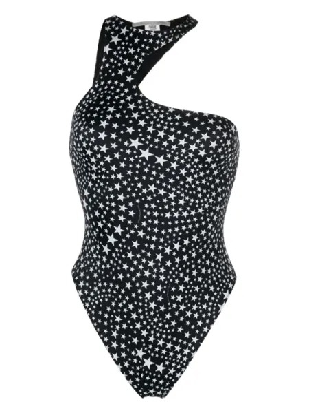 Stella McCartney star-print cut-out swimsuit, черный