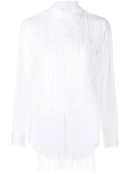 Comme Des Garçons Comme Des Garçons рубашка с длинными рукавами и бахромой