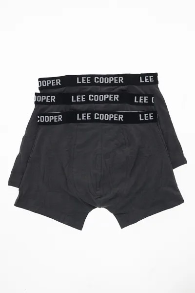 Боксеры с хлопком - 3 пары Lee Cooper, серый