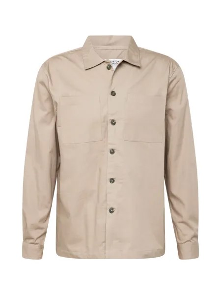 Рубашка на пуговицах стандартного кроя Burton Menswear London, цвет Stone