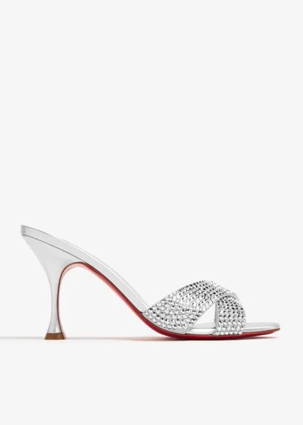 Мюли Christian Louboutin Mariza Is Back Strass 85, серебряный