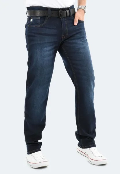Джинсы прямого кроя INDICODE JEANS, темно-синие