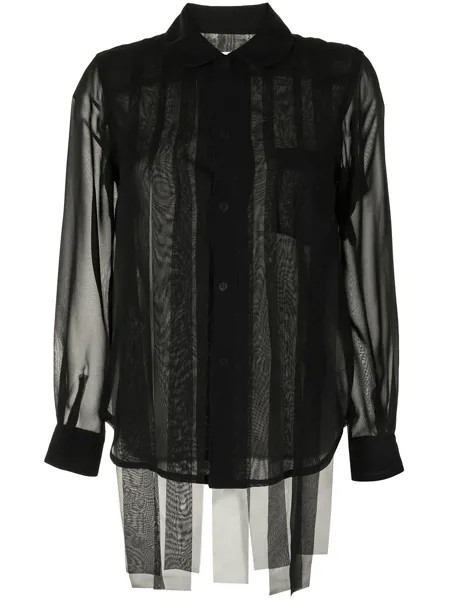 Comme Des Garçons полупрозрачная рубашка