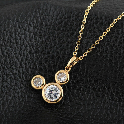 Колье Fashion jewelry, циркон, длина 45 см, золотой