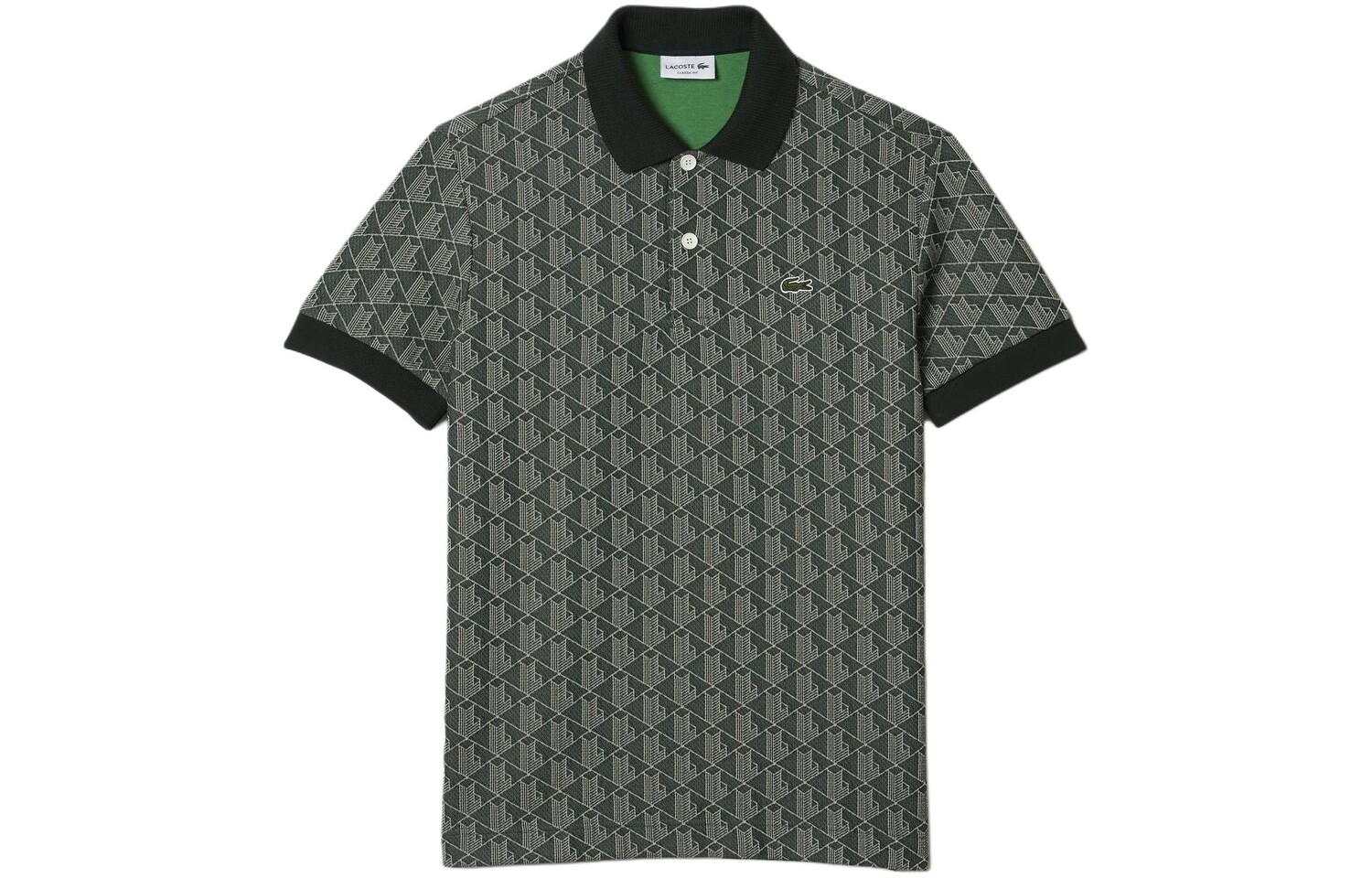 Рубашка поло мужская зеленая Lacoste, зеленый