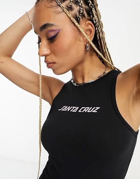 Черное облегающее платье с арочными полосками Santa Cruz эксклюзивно на ASOS