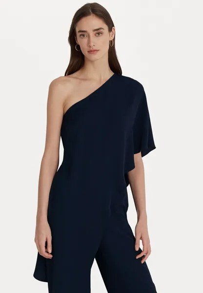 Комбинезон CAPE GEORGETTE ONE-SHOULDER JUMPSUIT Ralph Lauren, темно-синий