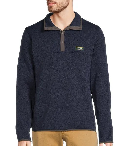 L.L.Bean Свитер Флисовый пуловер, синий