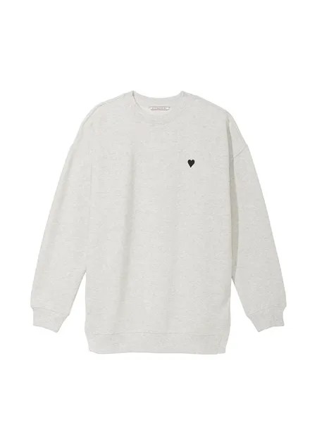 Свитшот Victoria's Secret Cotton Fleece Mock Neck, светло-серый