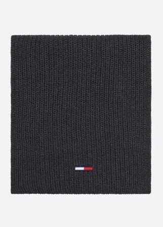 Шарф унисекс Tommy Jeans Basic Rib Cotton серый 226х27 см