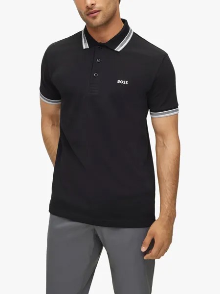 Рубашка поло с короткими рукавами BOSS Paddy HUGO BOSS, черный