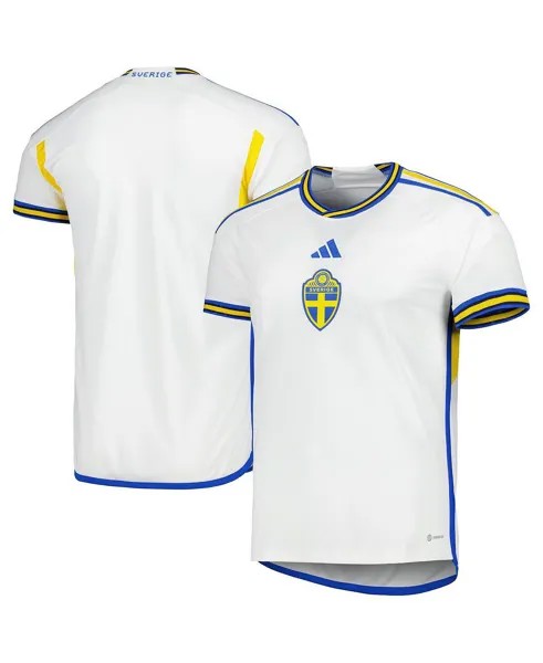 Мужская белая футболка сборной швеции 2022/23 на выезде, копия adidas, белый