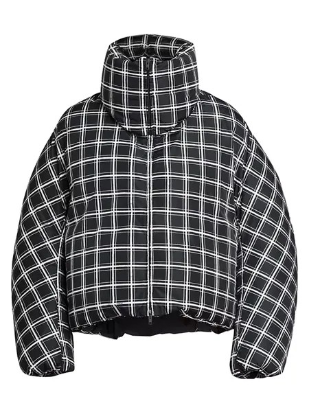 Пуховик в клетку Windowpane Marni, черный