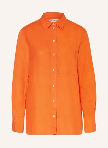 Льняная блузка-рубашка Marc O'Polo, оранжевый