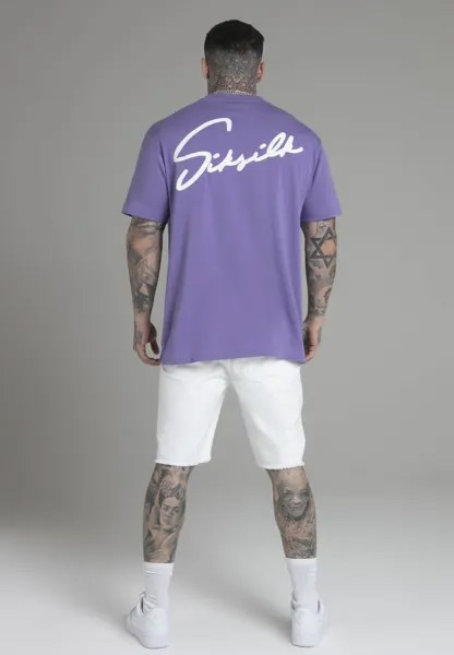 Футболка с принтом SCRIPT SIKSILK, цвет purple