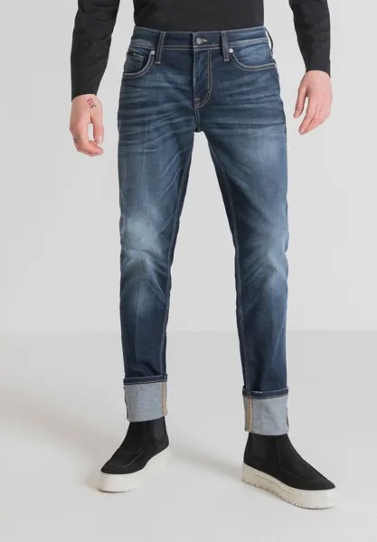 Джинсы приталенного кроя Paul Super Skinny Medium-Wash Jeans Antony Morato, цвет blu denim