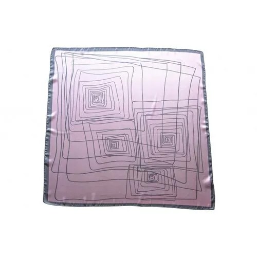 Платок Tranini,70х70 см, серый, розовый
