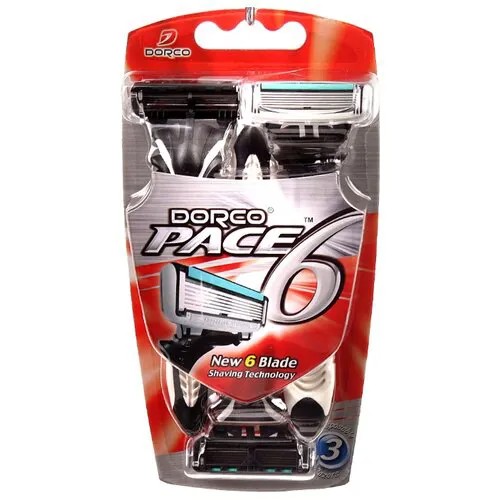 Бритвенный станок Dorco Pace 6 (одноразовый), 3 шт.