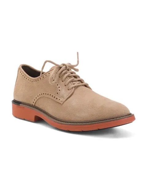 Мужские замшевые оксфорды с широким носком Goto Pain Toe Cole Haan, цвет Latte Suede