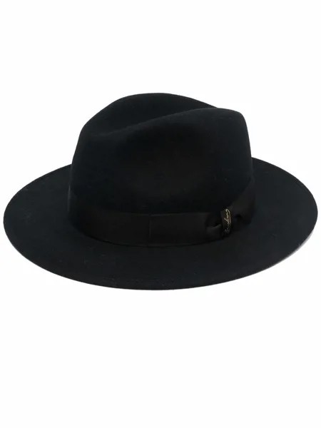 Borsalino шляпа-федора с лентой и логотипом