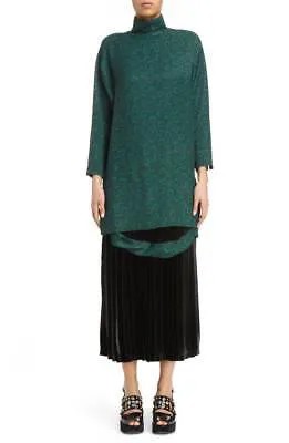 TOGA PULLA Зеленое платье-туника из саржевой вставки с цветочным принтом и воротником-стойкой 36 США 4 НОВИНКА