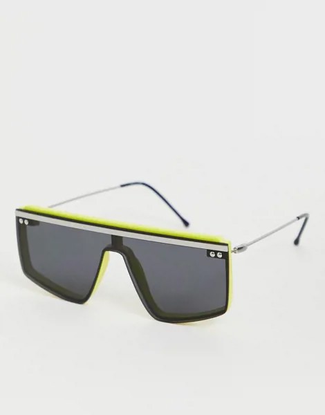 Черные солнцезащитные очки в зеленой оправе Spitfire Hacienda-Черный