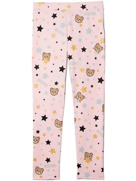 Moschino Kids легинсы с принтом Teddy Star