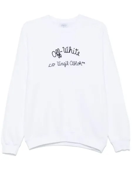 Off-White толстовка с логотипом, белый