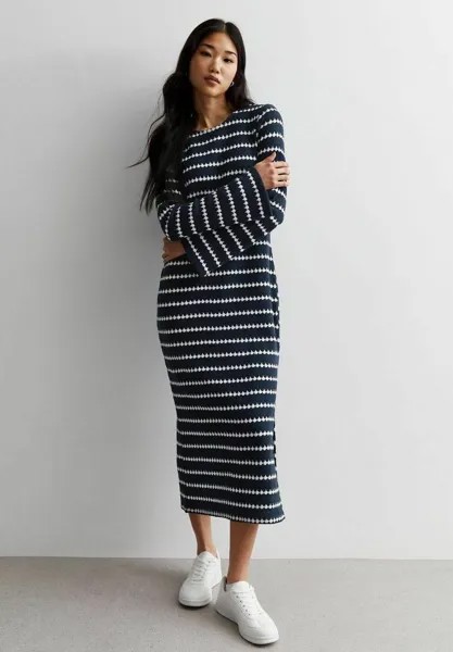 Трикотажное платье Stripe Midi New Look, цвет blue pattern