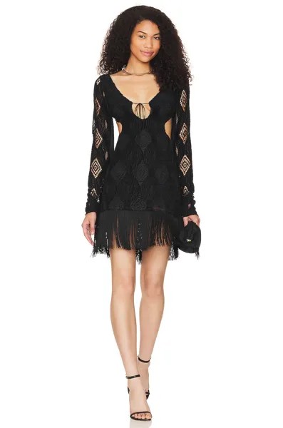 Платье мини For Love & Lemons Aubrey, черный