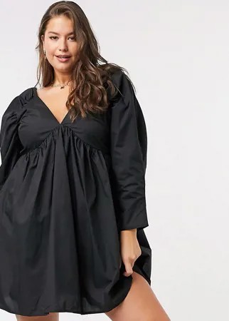 Черное платье мини ASOS DESIGN Curve-Черный цвет