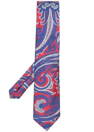 ETRO галстук с вышитым узором пейсли