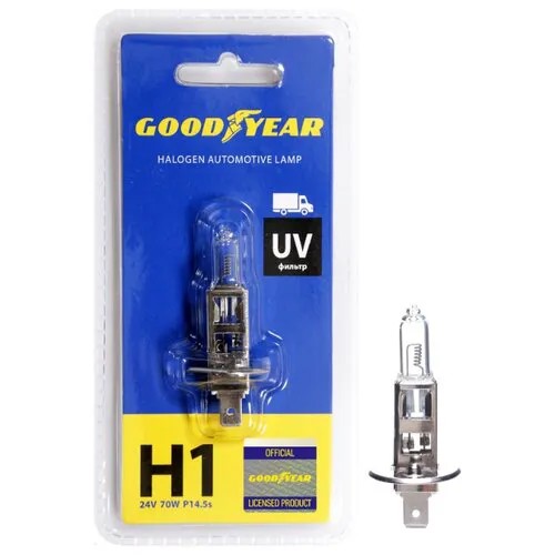Лампа автомобильная галогенная GOODYEAR GY011241 H1 24V 70W 1 шт.