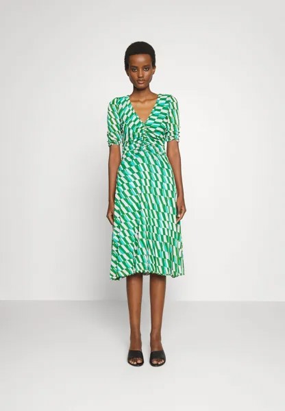 Летнее платье Koren Reversible Dress Diane von Furstenberg, цвет flower bed/arta geo green