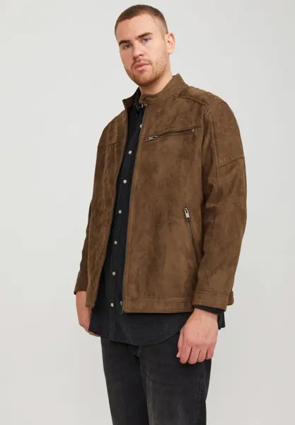 Куртка из искусственной кожи JCOROCKY JACKET Jack & Jones, коньячный