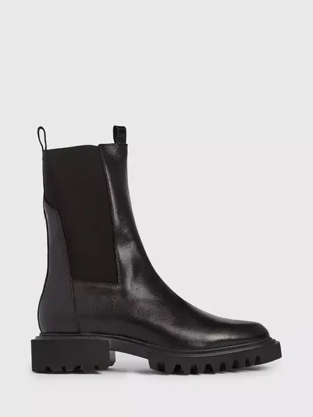 Ботинки AllSaints Hallie Leather Calf, черный