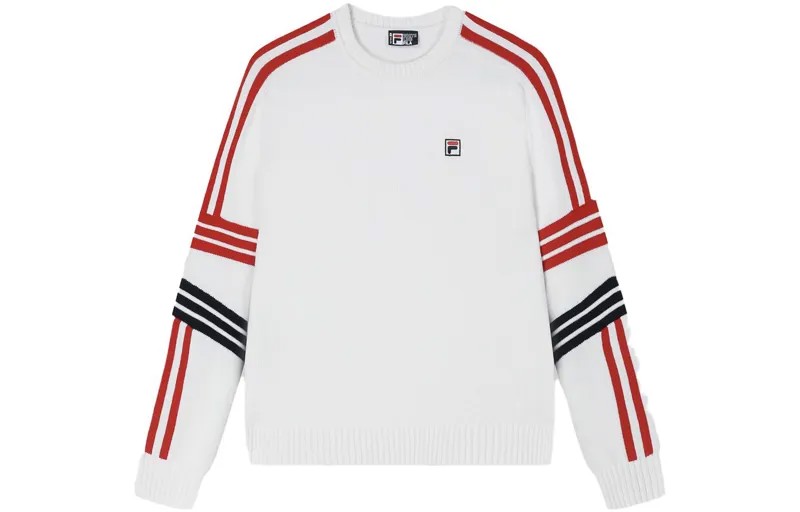ФИЛА Женский свитер FILA, цвет Cloud White/Bliss Pink/Green