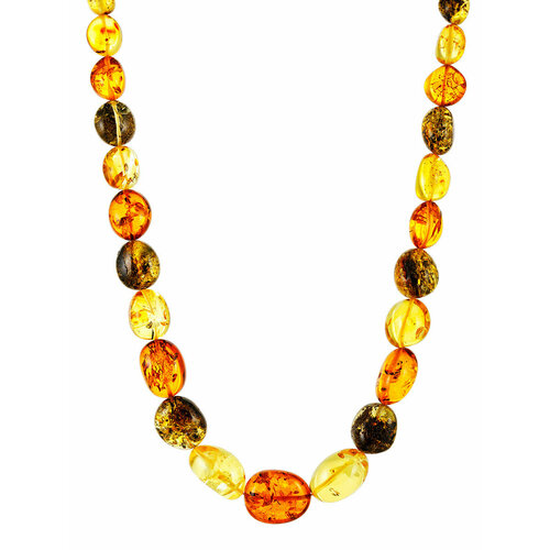 Бусы AmberHandmade, янтарь, длина 51 см, бежевый, желтый