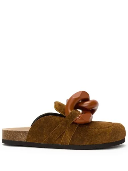 JW Anderson цепные мулы, коричневый